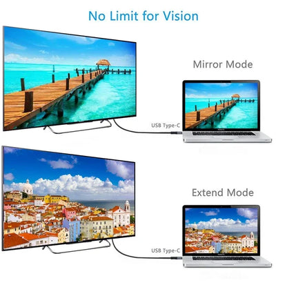 4K 30/60Hz USB C to HDMI Cable Type C Adapter HDTV Converter Cable For iPhone 15 TV Converter MacBook Air iPad Samsung laptop
