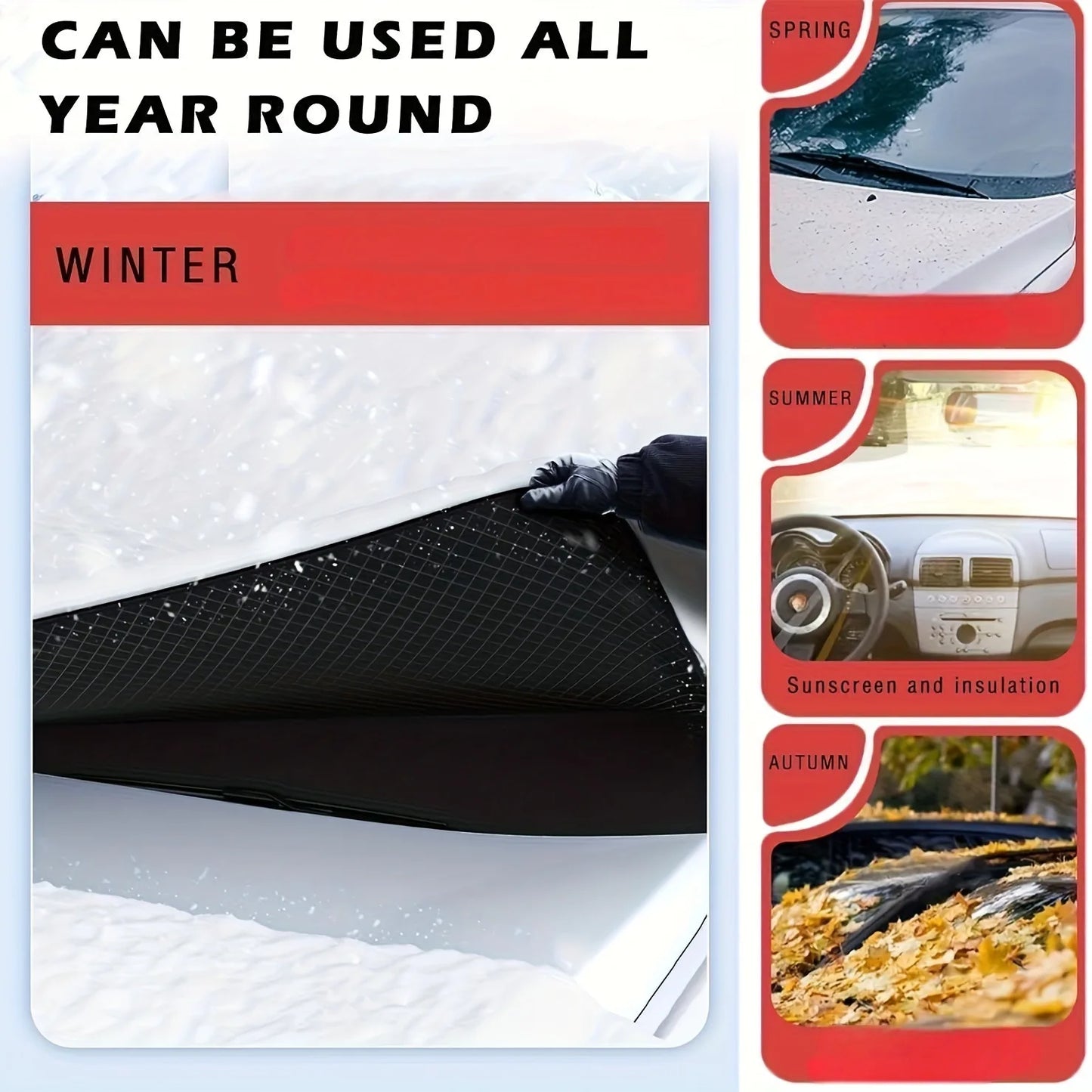 Outdoor Car Windshield Snow Shield With Magnetic Winter Car Window Snow Cover Universal for Auto Exterior Parts