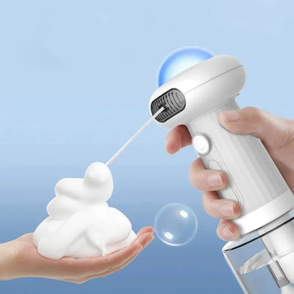 A UFO Flying Saucer Shape Cats And Dogs Bathing With Electric Foam Machine USB Rechargeable Automatic Soap Dispenser Foam Machin