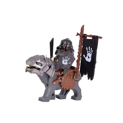 Medieval Knight Figure Building Blocks Roman Rohan Temple Soldier Infantry Commander Mount War Horse Wolf Orc Boy Toy Gift S009