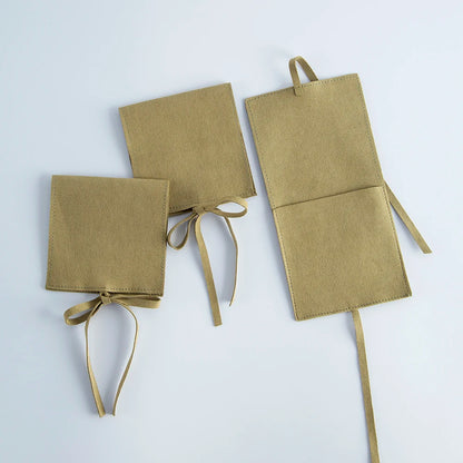 10pcs Velvet Jewelry Packaging Pouches Chic Wedding Favor Bags Cream microfiber Cosmetic Bags Product Package Wedding Gift Bag