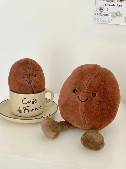 Jellycat Simulated Coffee Bean Plushies Soft Doll Brown Coffee Food With Foot Adorably Plush Toy Home Decor Xmas Gifts Girl