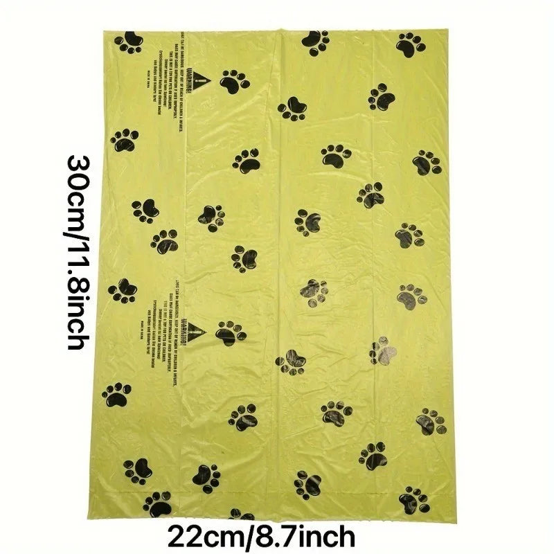 Biodegradable Pet Waste Bags  - Extra Thick Poop Bags for Dogs & Cats, Portable Roll with Dispenser, Eco-Friendly & Lea