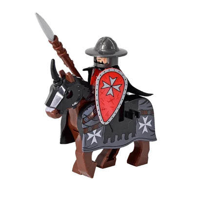 Medieval Knight Figure Building Blocks Roman Rohan Temple Soldier Infantry Commander Mount War Horse Wolf Orc Boy Toy Gift S009