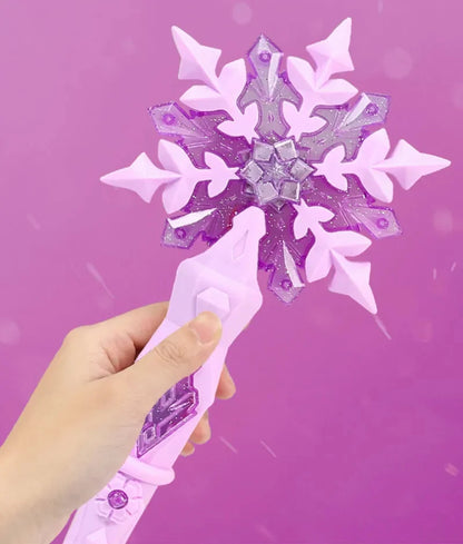 Disney Frozen Elsa Snowflake Wand with Sound Glowing Anime Cosplay Props Light Up kids Toy Elsa Girls Princess Christmas Gifts