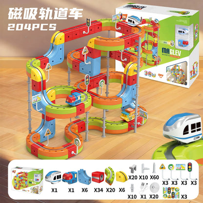 Sell Well Children'S Anti-Gravity Magnetic Attraction Track Train Changeable Magnetic Magic Rail Car Electric Train Toy