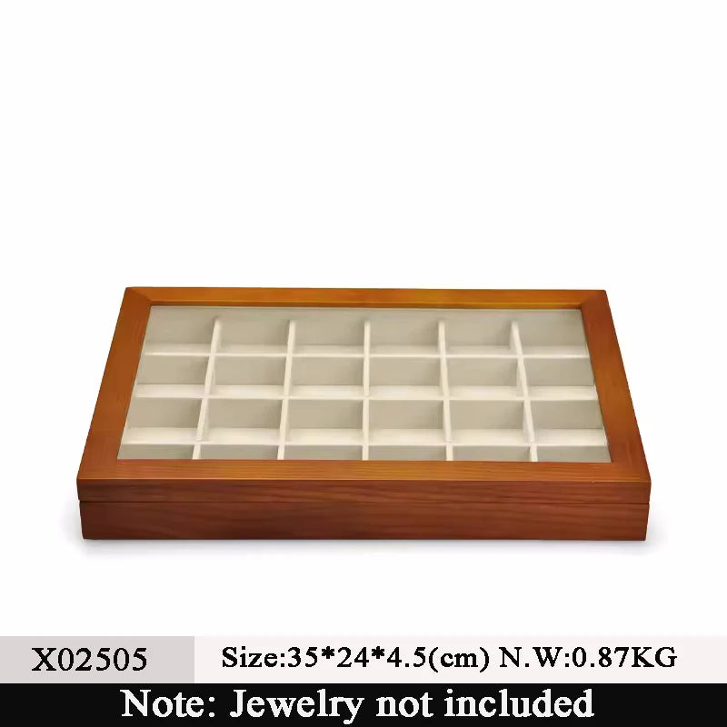 Oirlv wooden jewelry storage box Jewelry Storage Box Jewelry Necklace Pendant Ring Storage Display Box