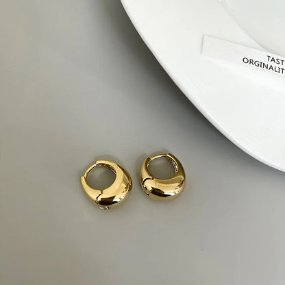 Trendy 925 Sterling Silver Circle Hoop Earrings for Women Real Silver Jewelry Fashion Earrings