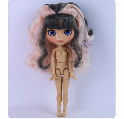 ICY DBS Blyth Doll 1/6 Joint 30cm Brown Skin Glossy Face Toothed Mouth Girl Doll BJD Toy Gift