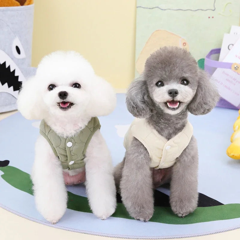 Warm Winter Pet Vest Jacket Cotton Dog Cat Coat Small Medium Puppy Clothes Apparel For Yorkie Chihuahua Maltese Bulldog