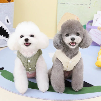Warm Winter Pet Vest Jacket Cotton Dog Cat Coat Small Medium Puppy Clothes Apparel For Yorkie Chihuahua Maltese Bulldog