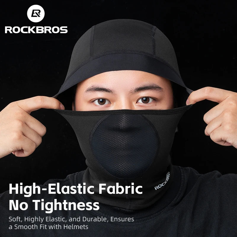 ROCKBROS Keep Warm Bicycle Full Face Mask Winter Windproof Fleece Cycling Head Caps Mask Balaclava Ski Motorcycle Bike Headgear