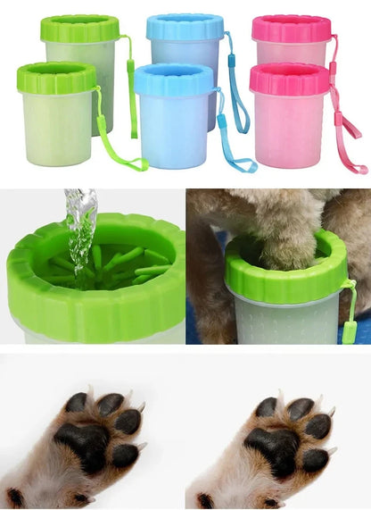 Pet Foot Washing Cup Dog Bath Pet Beauty Cleaning Wipe Free Automatic Foot Portable Cat Dirty Paw Cleaning Wash Brush Cup