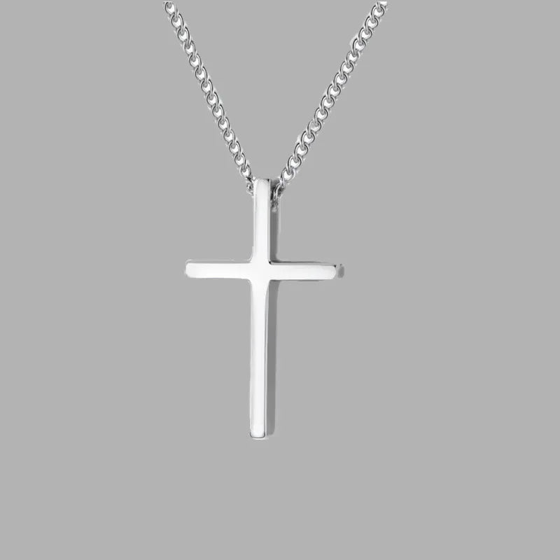 REETI 925 Sterling Silver Cross Korean Simple Temperament Jewelry Female Wild Accessories Pendant Necklace