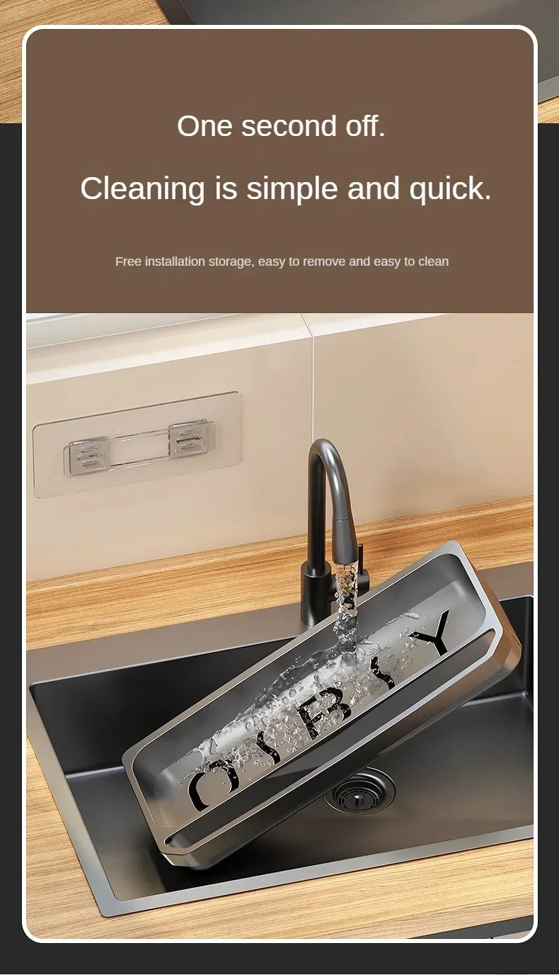 Drain Rack Kitchen Sink Organizer Self-draining Shelf Sponge Holder Dishcloth Faucet Storage Soap Drainer Kitchen Accessories