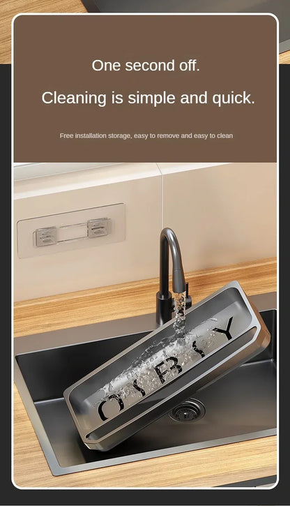 Drain Rack Kitchen Sink Organizer Self-draining Shelf Sponge Holder Dishcloth Faucet Storage Soap Drainer Kitchen Accessories
