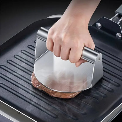 New Stainless Steel Smash Burger Press | Heavy Duty Patty Maker & Smasher Mold for BBQ, Grilling Kitchen (Non-Stick)