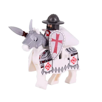 Medieval Knight Figure Building Blocks Roman Rohan Temple Soldier Infantry Commander Mount War Horse Wolf Orc Boy Toy Gift S009