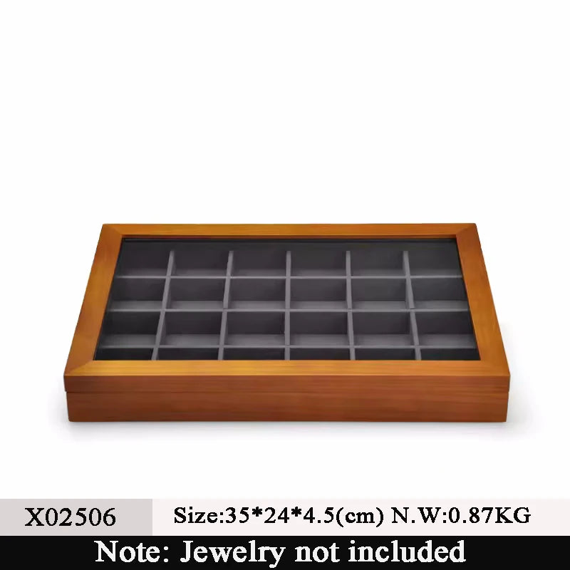 Oirlv wooden jewelry storage box Jewelry Storage Box Jewelry Necklace Pendant Ring Storage Display Box