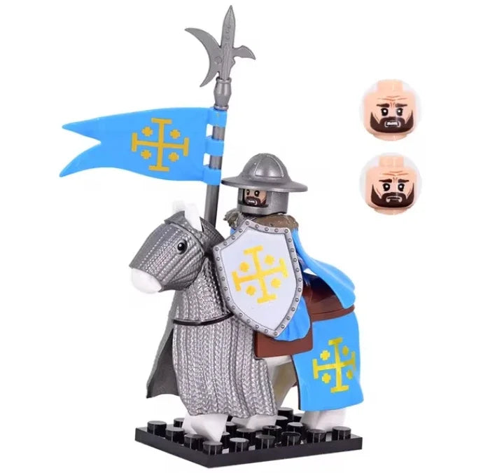 Medieval Knight Figure Building Blocks Roman Rohan Temple Soldier Infantry Commander Mount War Horse Wolf Orc Boy Toy Gift S009