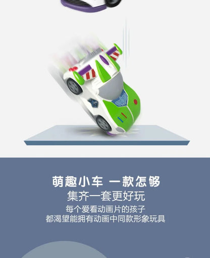 13cm Disney Pixar Toy Story Inertial Woody Buzz Pull Back Car Simulation Doll Children's Interest Training Development Toys