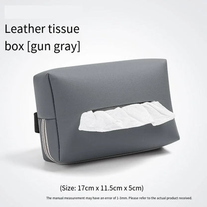 Car interior tissue box car armrest box tissue box car interior bag drawstring paper bag napkins minimalist car rear seat back