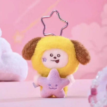 10Cm Anime Cartoon Bt21 Plush Toy Creative New Travel Series Tata Cooky Plush Doll Backpack Keychain Accessory Gift for Friends