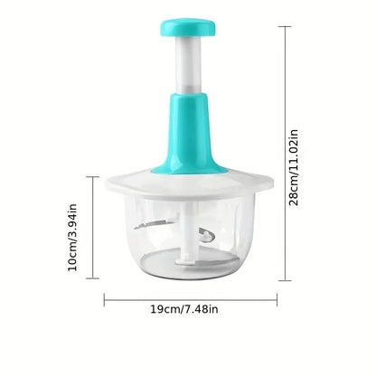 Manual Press Garlic Paste Processor, Press Type Vegetable Slicer, Household Multifunctional Meat Grinder