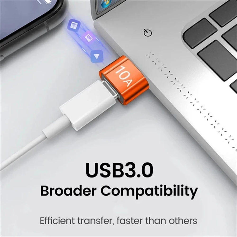 USB 3.0 10A USB A To USB C OTG Adapter Type C to USB Converter USB 3.0 Adapter For Xiaomi 12 MacBook USB To Type C OTG Connector