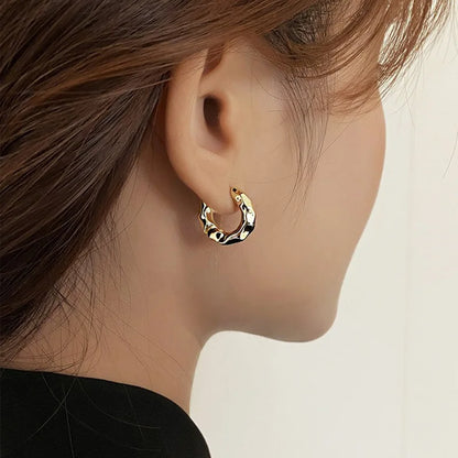 Trendy 925 Sterling Silver Circle Hoop Earrings for Women Real Silver Jewelry Fashion Earrings