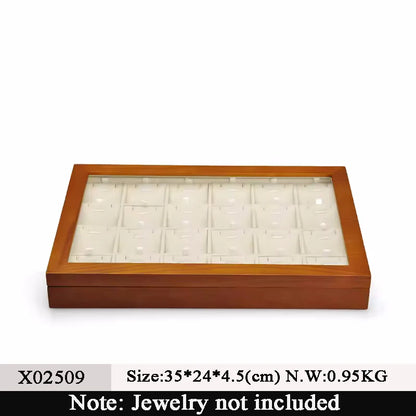 Oirlv wooden jewelry storage box Jewelry Storage Box Jewelry Necklace Pendant Ring Storage Display Box