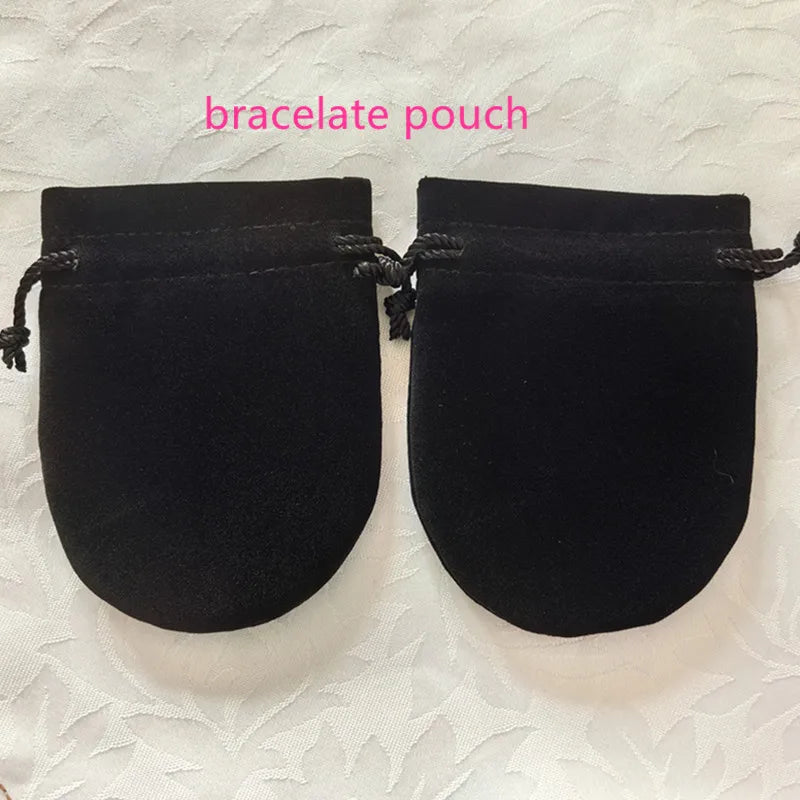 50Pcs High Quality  Charms Earrings Jewelry Packaging Bags Wedding Drawstring Velvet Pouches Gift Bag