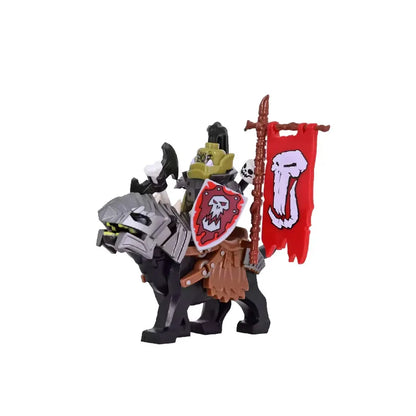 Medieval Knight Figure Building Blocks Roman Rohan Temple Soldier Infantry Commander Mount War Horse Wolf Orc Boy Toy Gift S009