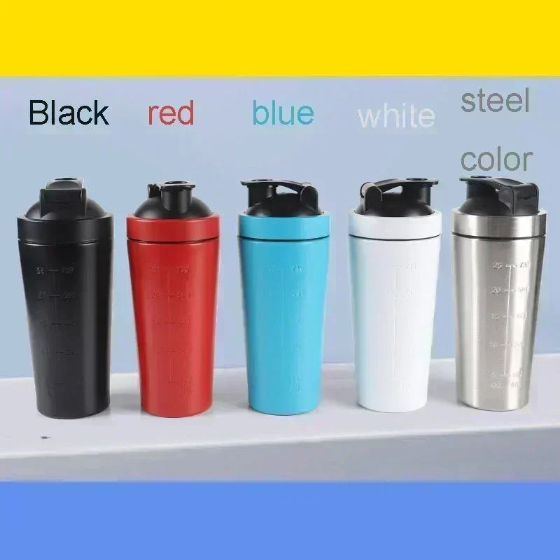 Multi-Color Stainless Steel Single-Ayer Sports Shaking Cup Simple Leakproof Design Suitable For Fitness And Sports Cups