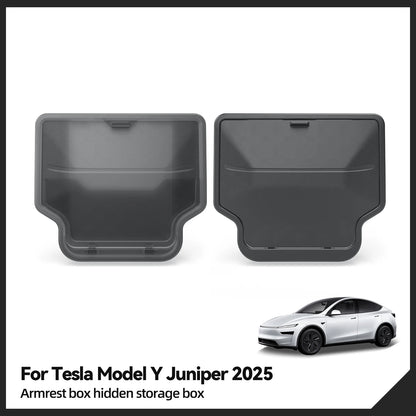 for Tesla Model Y Juniper/Launch 2025 Car Armrest Box Hidden Storage Box Model 3 Highland 2024-2025 Center Console Storage Case