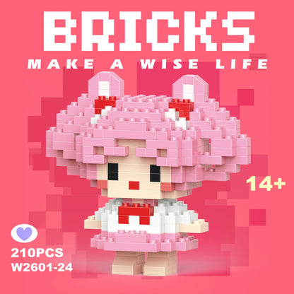 Disney 108 style Stitch LinaBell StellaLou Building Blocks Princess Cartoon Figrues Bricks Children's Assembly Toys Model Gift