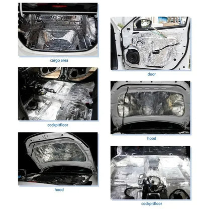 Fireproof Heat and Sound Insulation Mat 200x50cm Acoustic Thermal Mat Soundproof Wall Panels Noise Insulation for Car Deadening