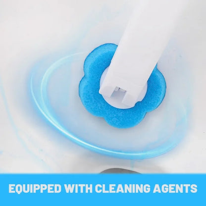 6-60PCS Disposable Toilet Brush Heads Bathroom Replacement Sponges Head Toilet Cleaning Brush Refills No Dead Angle Brush Heads