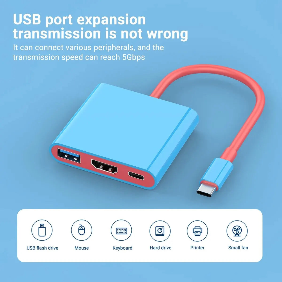 Portable Switch TV Dock 3 in 1 USB-C Game Hub with 4K HDMI,USB3.0(5Gbps) ,PD 100W Ports for Switch/OLED Mac Pro/Air