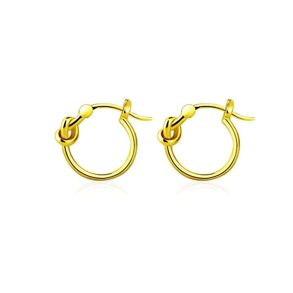 Shevalues Women Classic Earring Lady Gold Color Hoop Earring Girls Simple Style Small Ear Studs Jewelry Gifts New Ear Rings