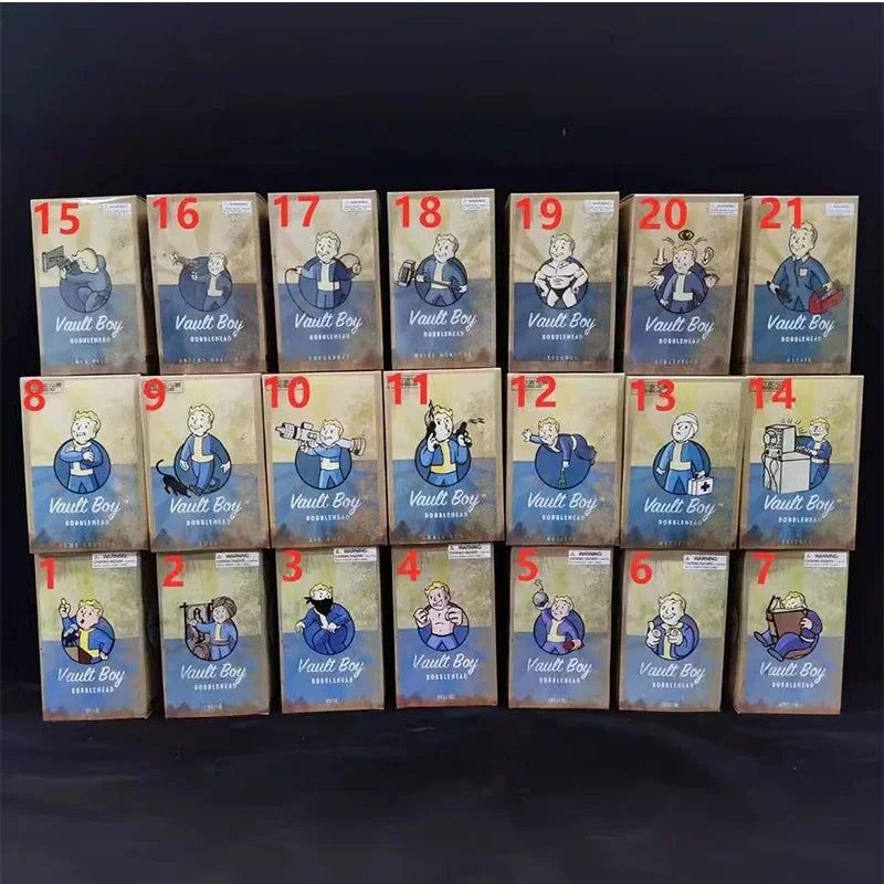 Bobblehead Cute Vault Boy Full Set Figure Toys Anime Action Figure Statue Collection Model Doll Room Ornament Toys Kids Gift