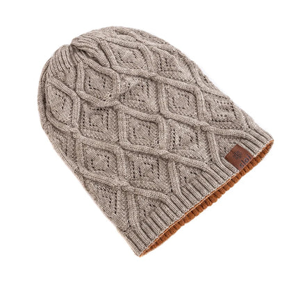 New Women Fashion Slouchy Winter Hats Various Wearing Method Reversible Beanie Hat Thick Knitted Hats