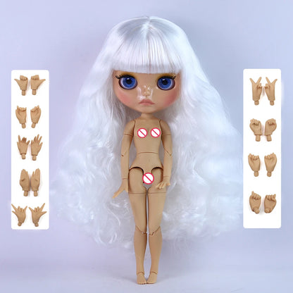 ICY DBS Blyth Doll 1/6 Joint 30cm Brown Skin Glossy Face Toothed Mouth Girl Doll BJD Toy Gift