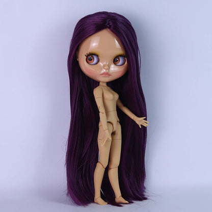 ICY DBS Blyth Doll 1/6 Joint 30cm Brown Skin Glossy Face Toothed Mouth Girl Doll BJD Toy Gift
