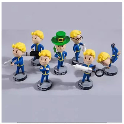 Bobblehead Cute Vault Boy Full Set Figure Toys Anime Action Figure Statue Collection Model Doll Room Ornament Toys Kids Gift