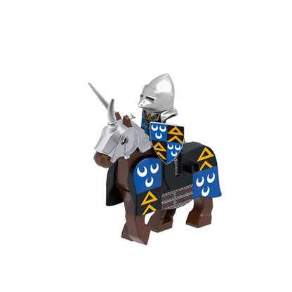 Medieval Knight Figure Building Blocks Roman Rohan Temple Soldier Infantry Commander Mount War Horse Wolf Orc Boy Toy Gift S009