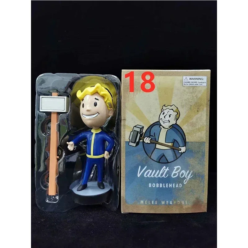 Bobblehead Cute Vault Boy Full Set Figure Toys Anime Action Figure Statue Collection Model Doll Room Ornament Toys Kids Gift