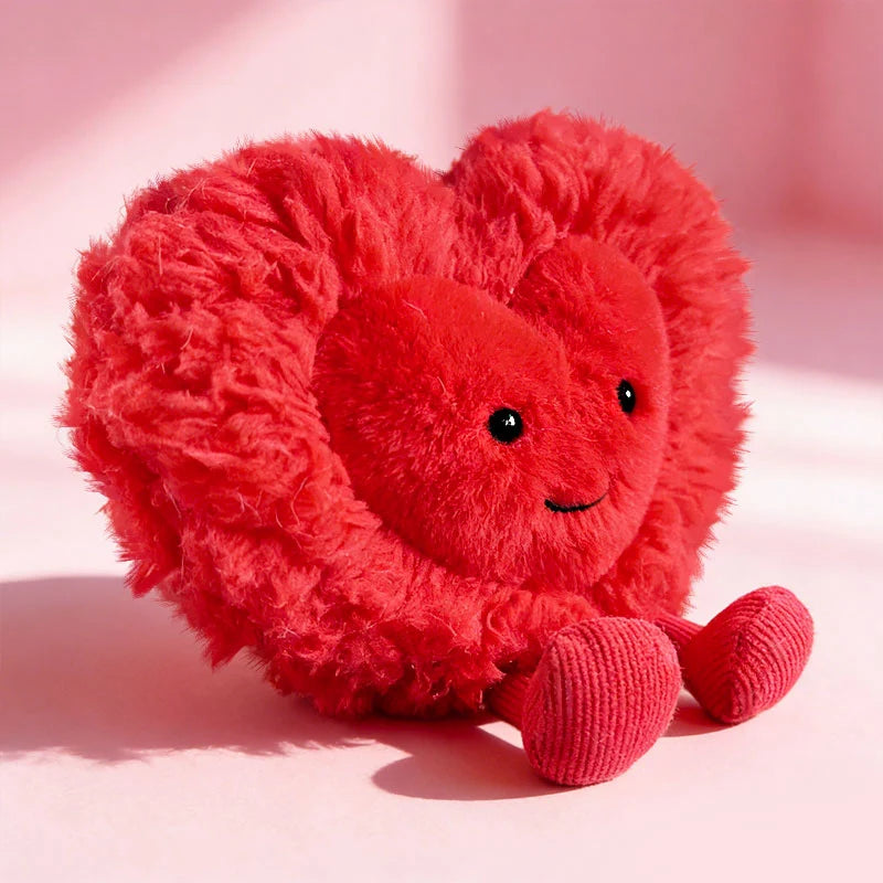 Cute Heart Shape Plush Toy Soft Heart Stuffed Doll Adorable Valentine's Day Romantic Gifts  Plushies for Lovers