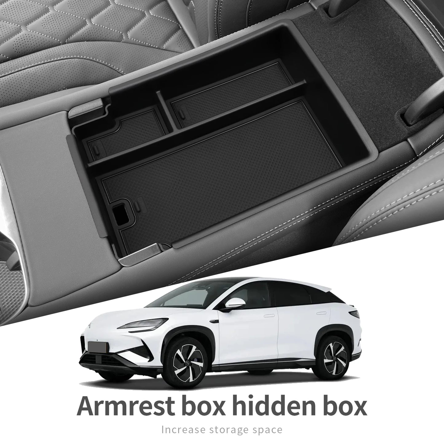 for BYD Sealion 07 (not for 4WD) 2024-2025 Storage Box Car Tray Cup Box Anti-slip Pad Organizers Interior Accessories Tidying