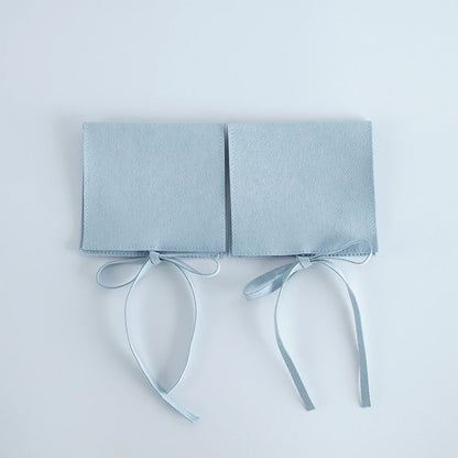 10pcs Velvet Jewelry Packaging Pouches Chic Wedding Favor Bags Cream microfiber Cosmetic Bags Product Package Wedding Gift Bag